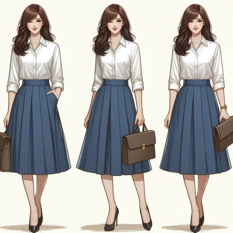 Pencil skirt for work wardrobe capsule